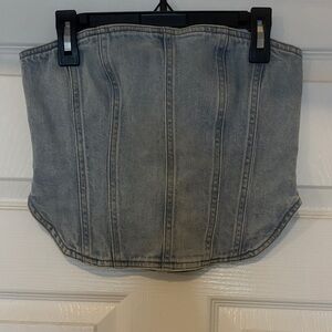Aritzia’s Denim Forum bustier Top